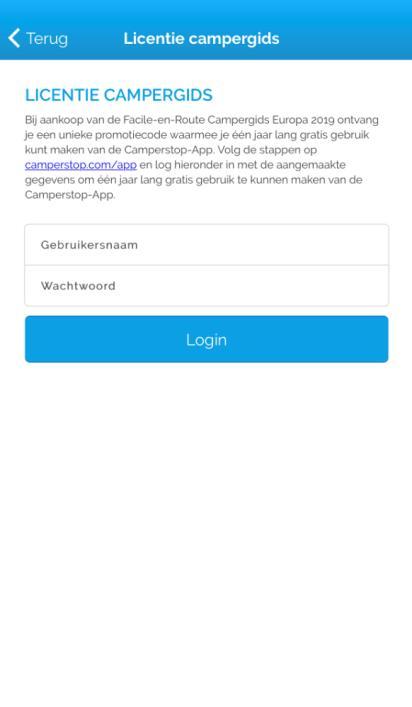 Licentie Campergids Bij aankoop van de Facile-en-Route Campergids Europa 2019 ontvang je een unieke promotiecode waarmee je één jaar lang gratis gebruik kunt maken van de Camperstop-App.