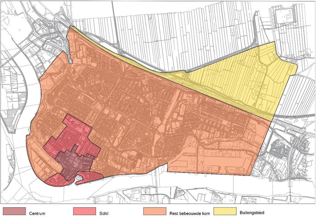 2.2 De gebiedstypering Voor het bepalen van de parkeernormen wordt onderscheid gemaakt in gebiedstypen. Het CROW adviseert om de parkeernormen te differentiëren per gebiedstype:,, en.