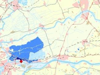 De hydraulische belasting waaronder de kering bezwijkt wordt gedomineerd door de door wind verhoogde waterstanden op zee waarbij voor alle buitenwaterstanden (inclusief tp+2d) ook een berekening is