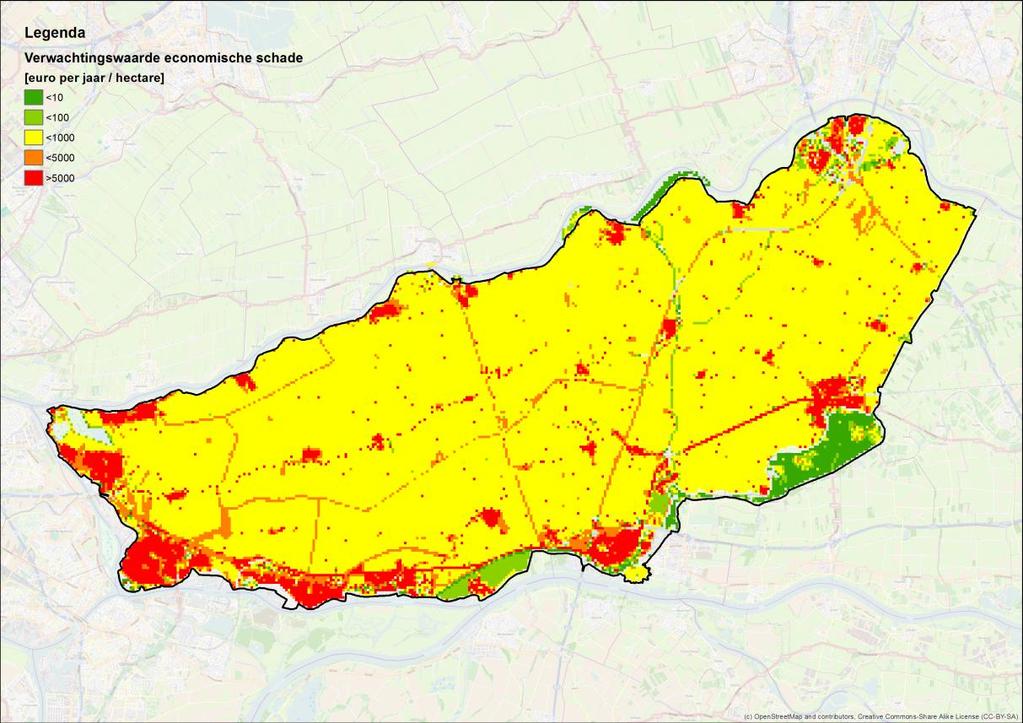 Belastingsysteem Scenario kans (per jaar) Kans bijdrage Economisch risico (M / jaar) Bijdrage economisch risico Rivierafvoergedomineerd deel Lek (enkelvoudig) Rivierafvoergedomineerd deel Boven- en