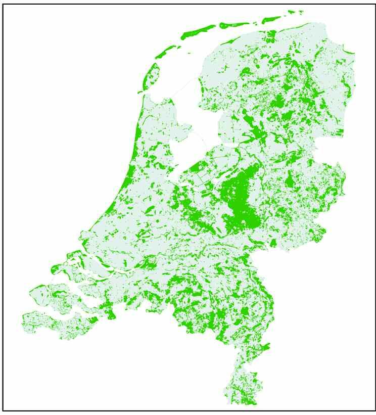 Een samenhangende natuur De overheid wil graag dat alle grote natuurgebieden in Nederland met elkaar worden verbonden.