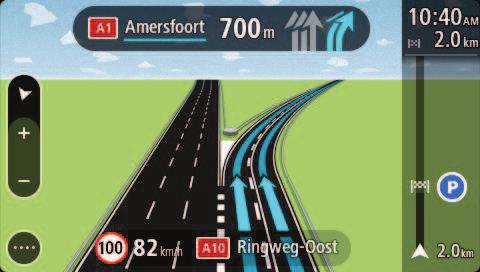 Een file vermijden met de routebalk 1. Selecteer het symbool voor de file die je wilt vermijden in de routebalk. De file wordt weergegeven op de kaart. 2. Selecteer de knop voor het pop-upmenu. 3.