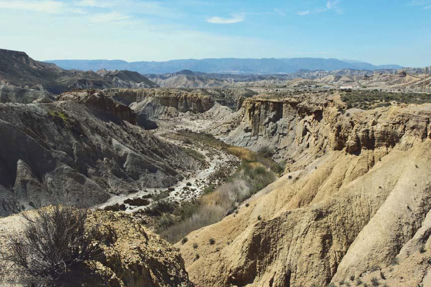 bron 2 Erosiegeul van Rambla de Tabernas in de