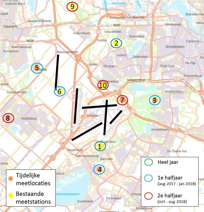 Op locatie Badhoevedorp is in het voorgaande onderzoek ook gemeten.