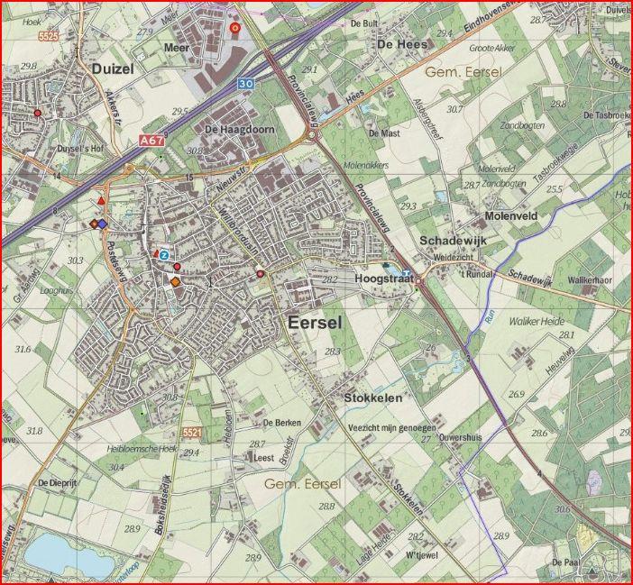 1.2. Planlocatie Het plangebied ligt ten zuidoosten van de kern Eersel, in de gemeente Eersel.