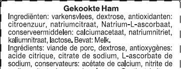 houdbaarheid Geen wijziin 8. 2. Fysische kenmerken Afmetinen lente / dikte / breedte / 8. 3. Fysico-chemische kenmerken bij leverin Vocht/Eiwit max. 3,5 Natriumnitriet max. 30 ppm Zout% max.