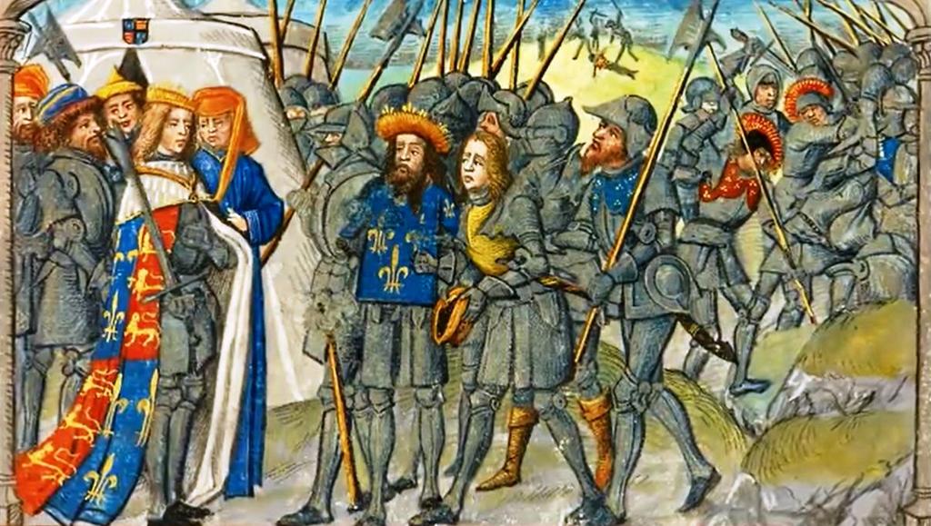 Van t jaar 1415 tot 1419 De slag bij Azincourt In 1415 werd de oorlog hervat Van heel deze verwarde toestand profiteren ook de Engelsen en deze rukken nu ook weer op.