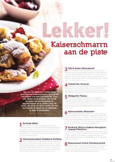 Het magazine is een trendy overzicht van leuke wintersportonderwerpen.