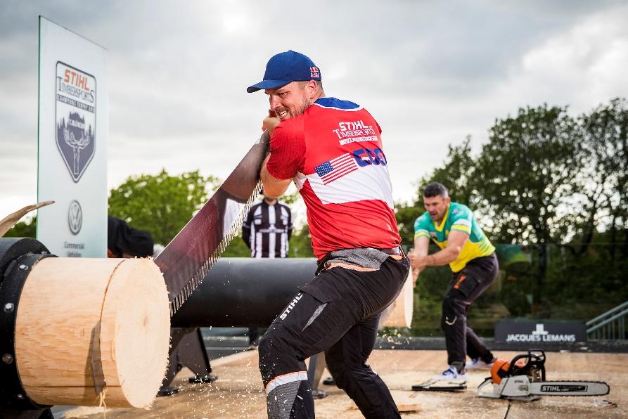 Foto s STIHL TIMBERSPORTS Champions Trophy 2019: Matt Cogar nam