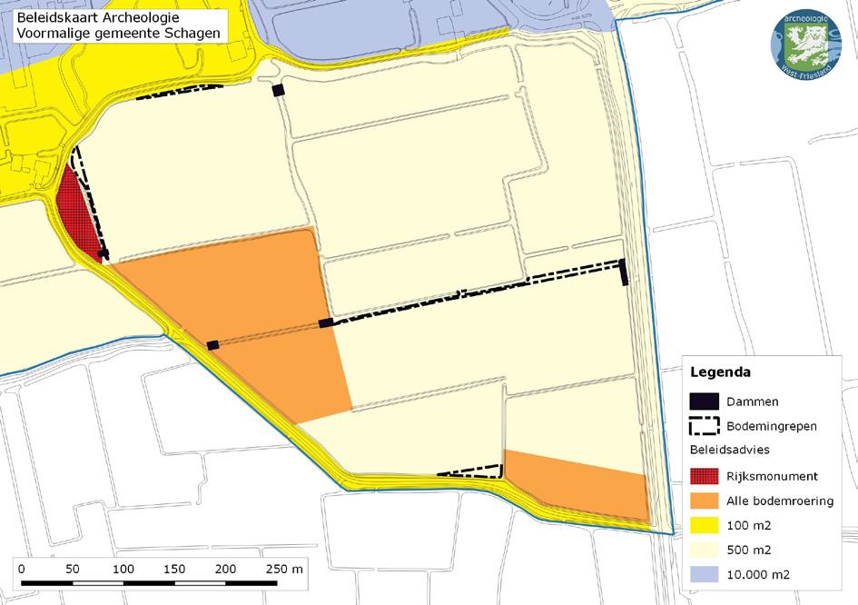 Afbeelding 13. Gewijzigd archeologievriendelijk inrichtingsplan (aangeleverd door R. Vlaar p 30-08-2017).