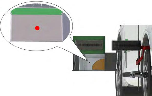 Werken met de Positioneer het CSC-paneel parallel ten opzichte van de achteras