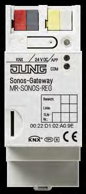MULTIROOM/AUDIO 217 Sonos-Gateway SONOS-GATEWAY Sonos soundsysteem integreren in Deze gateway verenigt de intelligente technologie met de multiroom-sound van Sonos.