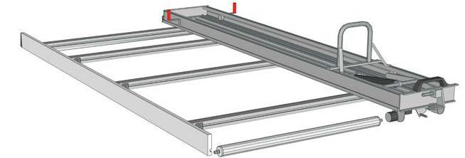 The ladder rack rail can be mounted on the right or left side.