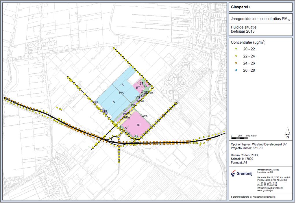 bedraagt 25. Het overschrijdingdaggemiddelde concentratie PM10 bedraagt 16.