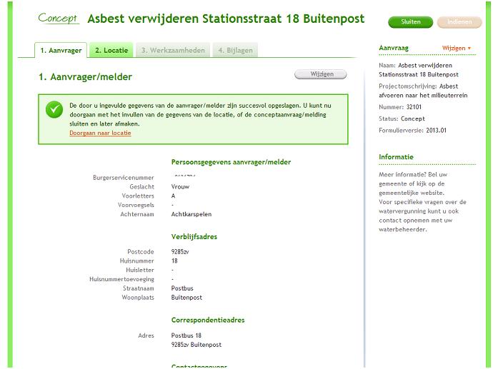 Controleer uw ingevoerde gegevens. Klopt er iets niet?