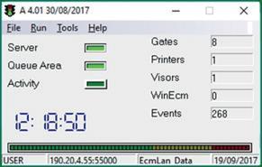 Hardware en Software EG-SERVER Windows applicatie voor systeem management. Het heeft een minimale beeldactiviteit met netwerk administrator functies.