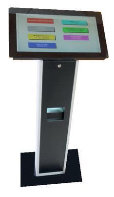 Ticketuitgifte met touch screen of drukknoppen EG-STYLO-TOUCH-21,5 Het Stylo model 21,5 inch maakt het gemakkelijk om met een vinger een ticket te