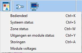 16 VERSA IP SATEL klik om de gegevens uit het alarmsysteem te lezen. klik om de gegevens naar het alarmsysteem te schrijven. klik om het Logboek scherm te openen.