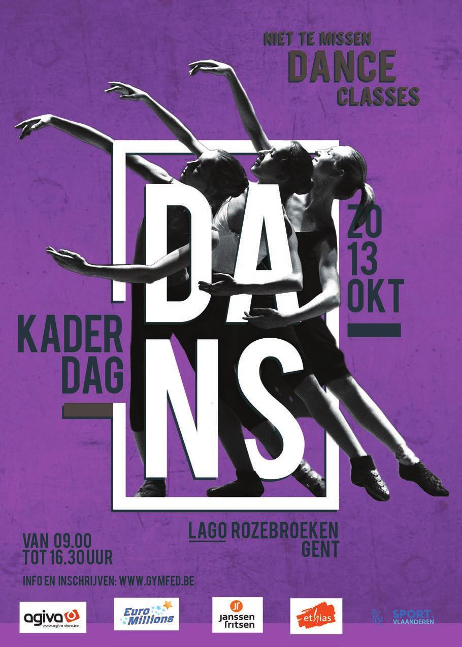 Niet te missen DANCE CLASSES - zo 13 OKT - KADER DAG Van 09.