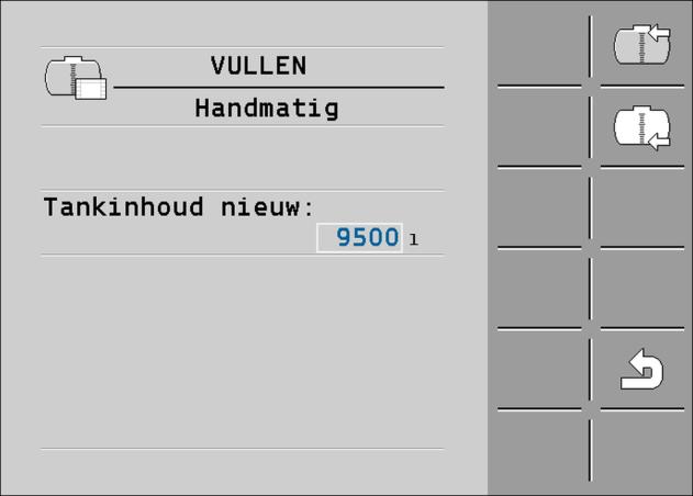 Jobcomputer op de akker bedienen Vullen van de tank 6 6 6.
