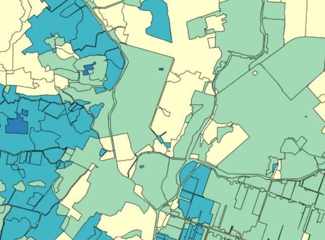 Thema: Droogte GEMIDDELD LAAGSTE GRONDWATERSTAND PER PEILGEBIED TOEKOMSTIG KLIMAATSCENARIO WH2050 De kaart