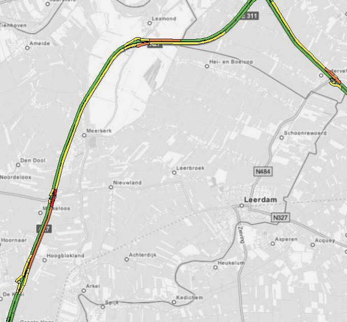 3: Gemiddelde afgewikkelde rijsnelheid voor personenauto s in de