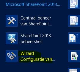 Selecteer De wizard Configuratie van Sharpoint producten Nu uitvoeren en klik op Sluiten.