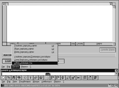 Afbeelding 1: venster voor de parameterinstelling van het apparaat met de CMD-tool 03722AXX Als de apparaatparameters nu worden