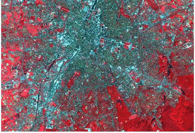 Beschikbare gegevens: recent satellietbeeld QuickBird (13/07/2003):