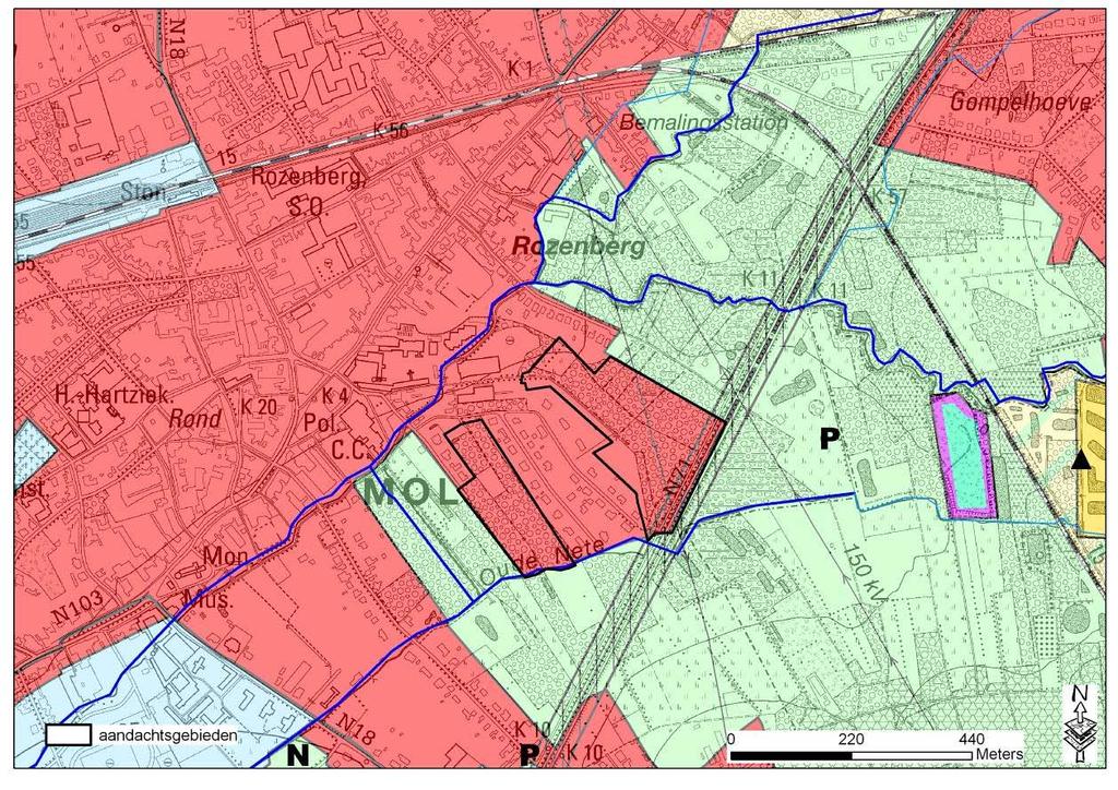 1.2 Bestemming Gewestplanbestemming: Het aandachtsgebied is gelegen in woongebied en sluit aan bij het parkgebied.