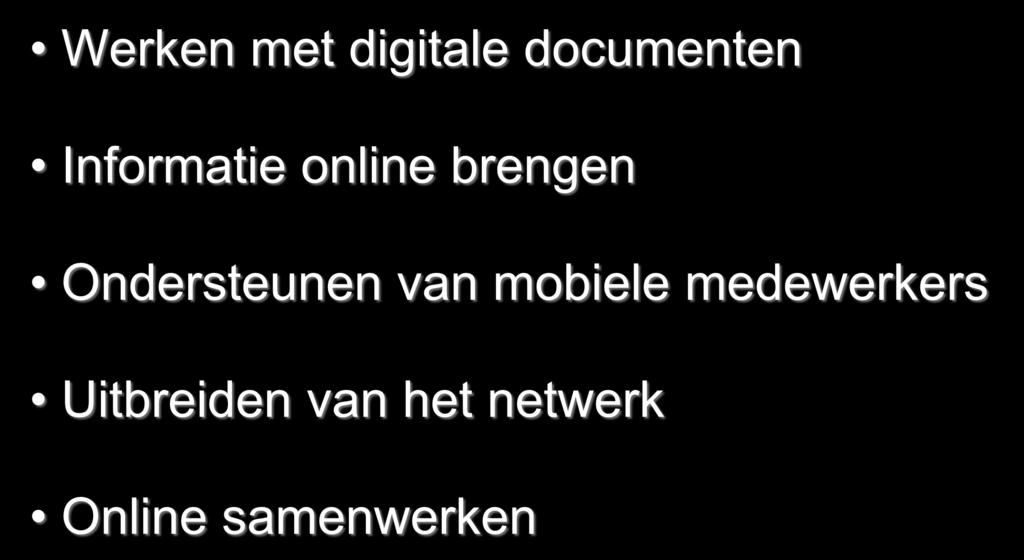 van mobiele medewerkers