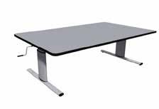 geschikt voor alle soorten tafelbladen Verkrijgbaar in twee hoogtes (55-85 / 65-95 cm) Mogelijkheid om