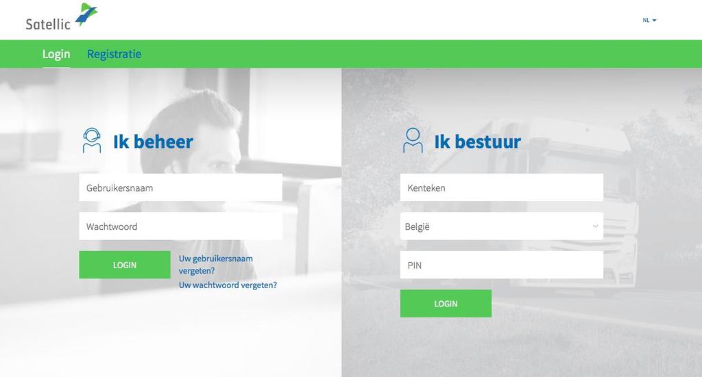 beheer en log in met uw