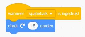 dat er op de spatiebalk gedrukt wordt moet het rad een stukje draaien. Op zich werkt het prima maar je moet wel heel vaak op de spatiebalk duwen.