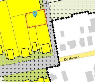 20. Verbeelding Voor de locatie aan De Hoeven 46 (perceel G1387) loopt een verzoek voor een nieuwe woning, waarbij gebruik wordt gemaakt van de