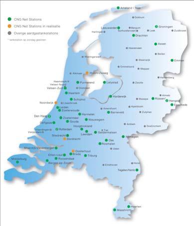 CNG tankstations in Nederland Ballast Nedam Concessies [11] CNG Net CNG Net exploiteert een netwerk van aardgastankstations in Nederland aantal openbare stations: 50 aantal stations in aanbouw: 5