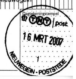 Status 2007: Postkantoor (Hoofdpostkantoor) (Opgeheven: na oktober 2009) (adres in