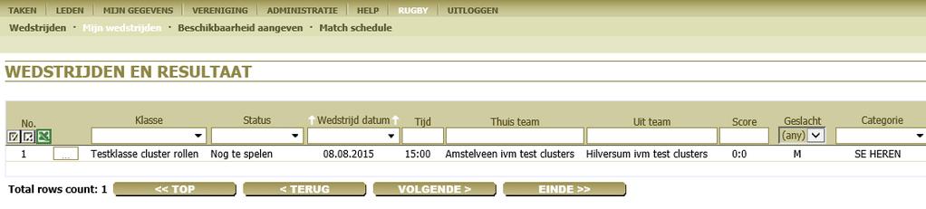 EXTRA VOOR SCHEIDSRECHTERS INGEDEELD DOOR DE RUGBYBOND (regionaal of landelijk).