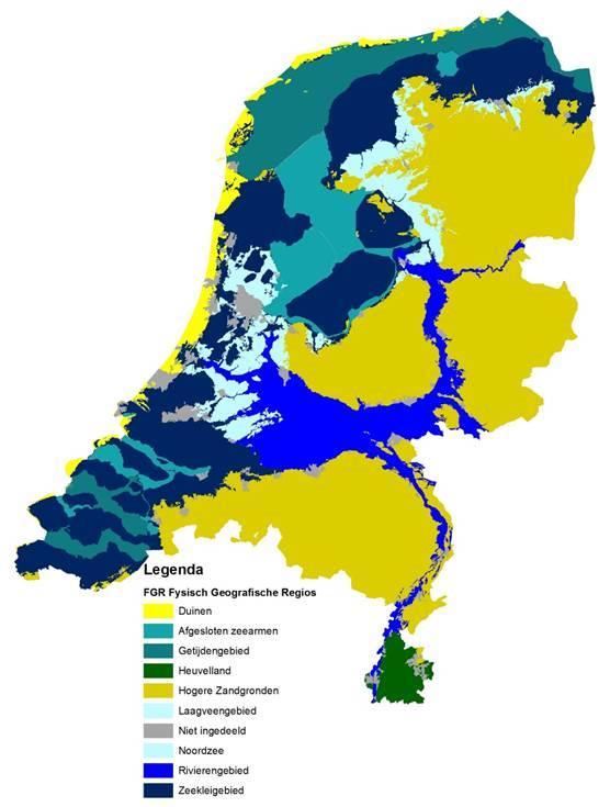 Balansposten Vier regio s voor depositie