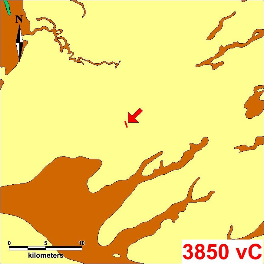 Figuur 4: Heerenveen, De Kavels II: uitsnedes van twee paleogeografische kaarten van Nederland (Vos en De Vries, 2013).