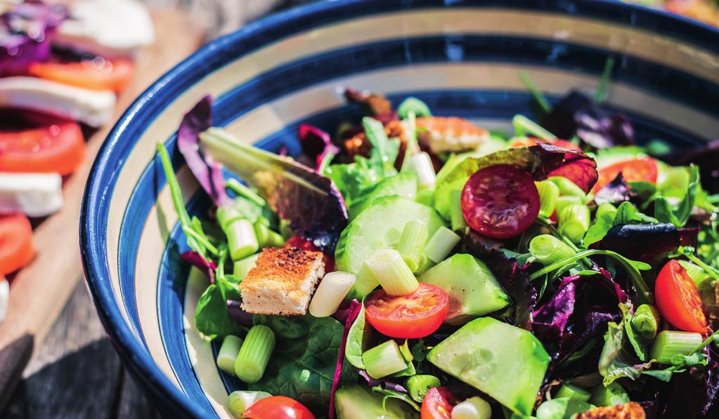 BOWLS MET BROODJE (*) Perzik tonijn salade Pastasalade Niçoise (tonijn, boontjes, tomaat, ansjovis, olijven, ei, vinaigrette) Italiaanse pastasalade (mozzarella, tomaat, verse basilicum, vinaigrette)