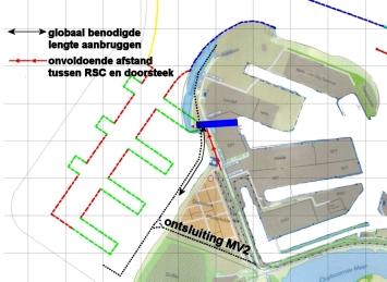 HOOFDSTUK 5 ALTERNATIEVEN Daar staat tegenover dat de doorsteek min of meer uitmondt in de zeevaartingang.