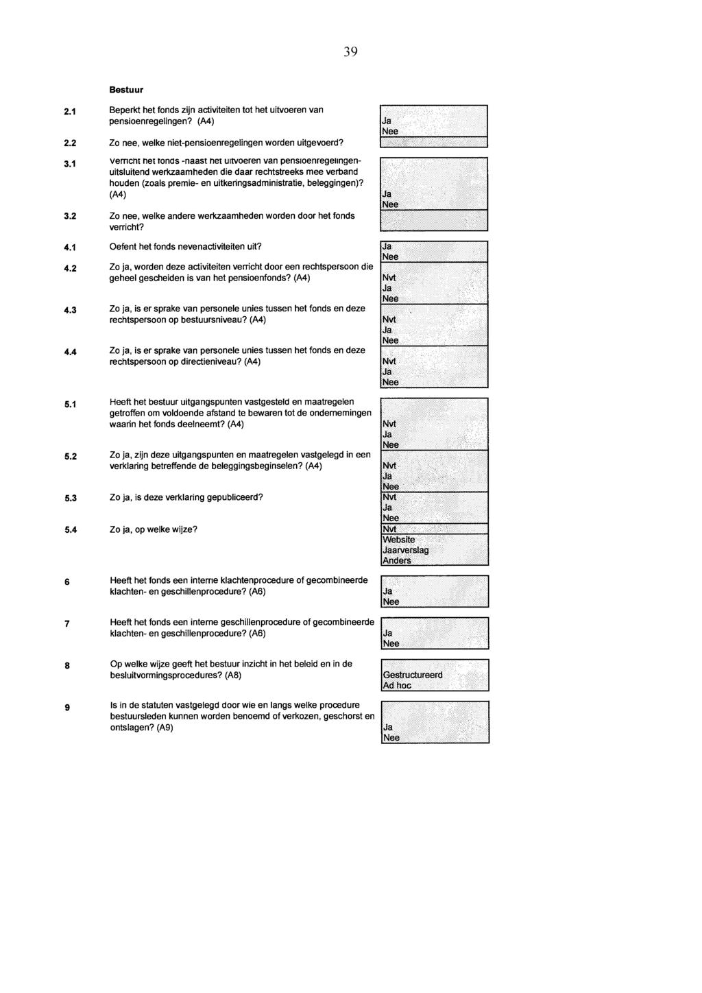 Bestuur Beperki het fonds zijn activiteiten tot het uitvoeren van pensioenregelingen? (A4) Zo nee, welke niet-pensioenregelingen worden uitgevoerd?