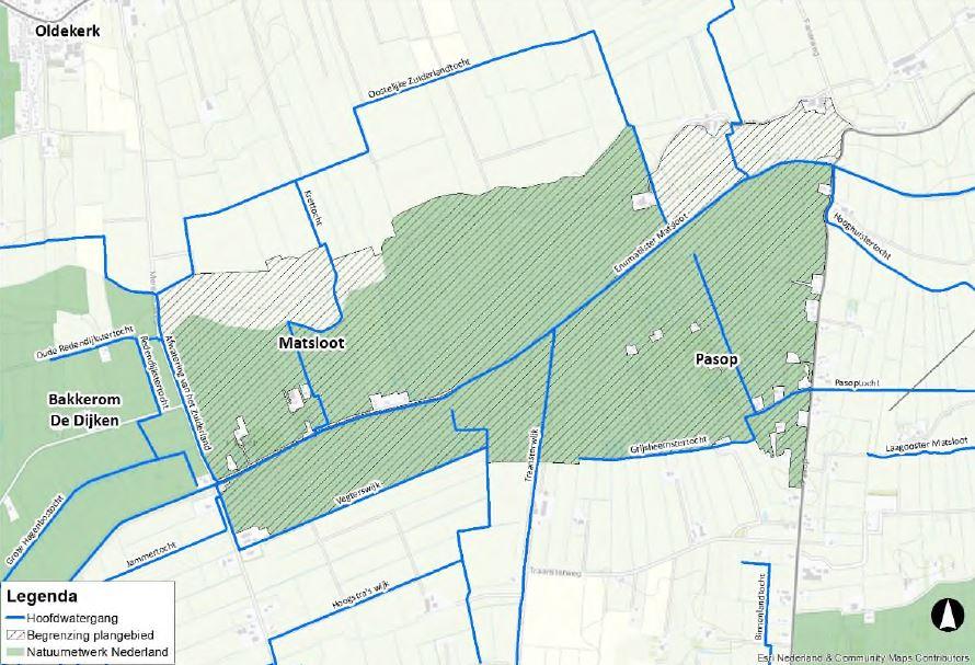 3.2.4 Natuurgebieden Matsloot-Pasop Deelgebied Matsloot-Pasop ligt tussen Niekerk en Midwolde in de gemeenten Grootegast (enkele noordelijke percelen) en Leek.