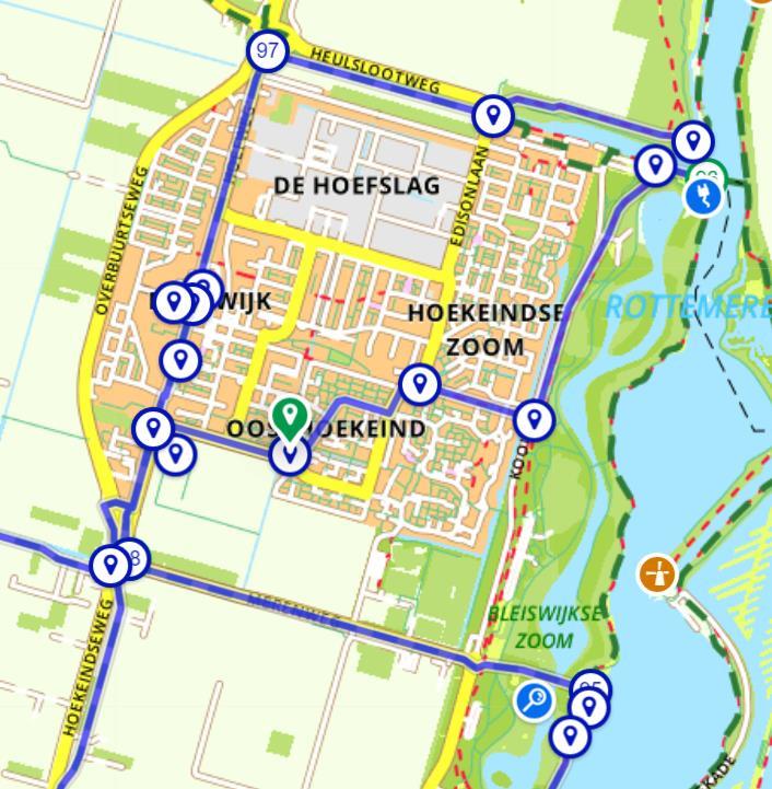 Monumenten route 2019 kaart 1: Bleiswijk 1 STARTPUNT VOOR BLEISWIJK U kunt uw goodiebag met de fietsroute in Bleiswijk ophalen bij de vestiging van Bibliotheek Oostland / Theater t Web