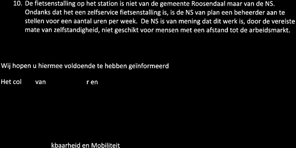 L0. De fietsenstalling op het station is niet van de gemeente Roosendaal maar van de NS.