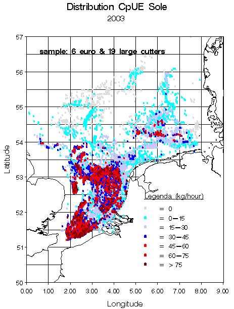 The CPUE series of the euro cutters from the research fleet probably are not representative for the plaice and sole targeting euro cutter fleet.