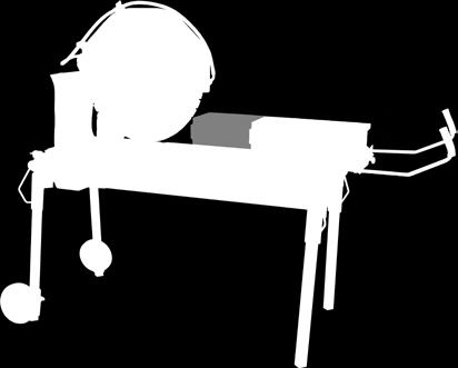 met 6 gelagerde wielen ffkoelwatercircuit met uitschakelbare waterpomp ffinklapbare poten en wielstel ffinclusief diamantzaag Ø 350 mm
