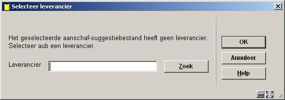 Locaties zonder selecties: toont een lijst van locaties (inst/loc) die nog geen selecties hebben gemaakt in het betreffende bestand.