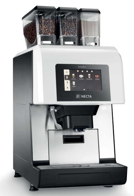 MAXIMALE PRODUCTIE PER UUR ** 788 x 368 x 586 mm 1 voor koffie en 1 optioneel voor stoom 150 kopjes Kopjes espresso/uur 80 Kopjes café